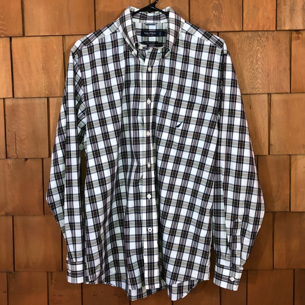 Nautica Plaid Men’s Button Down shirt